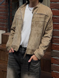 Brown Tin Brush Wide Denim