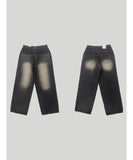 Brown Tin Brush Wide Denim