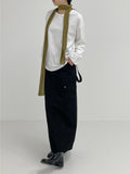 58 Strap Cargo Maxi Long Skirt
