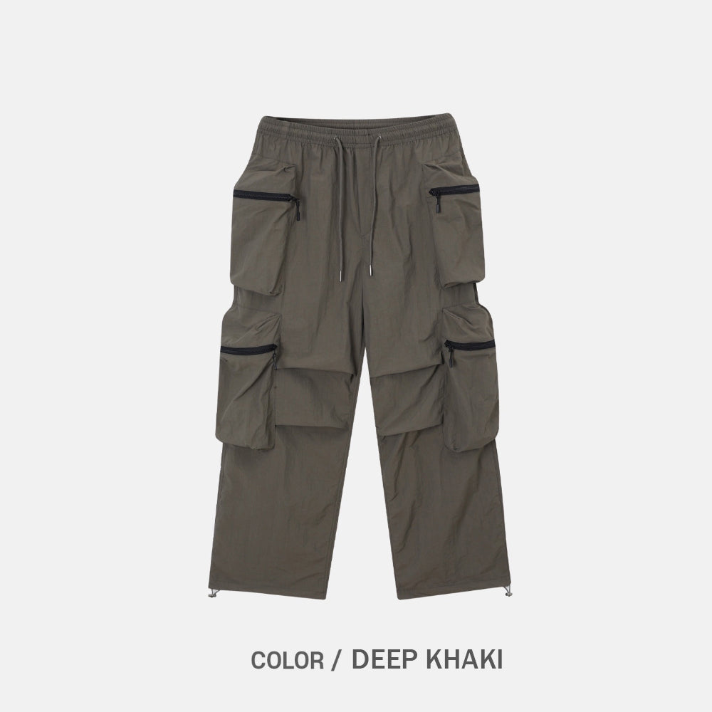 【KOOLOSET】Multi-Pocket Zipper Nylon Pants KOOLOSET (クロゼット) - マルチポケットジッパーナイロンパンツ