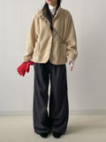 Uju High Neck Raglan Fleece Jacket