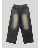Brown Tin Brush Wide Denim