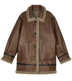 Pro Leather Shearling Short Coat