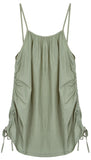 Dinzer Shirring Mid-Length One Piece