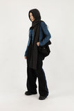 Side denim track pants