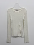 Bella Wool Slit Knit T-Shirt
