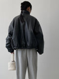 [Quilting/unisex] Deep Leather Overfit Blouson