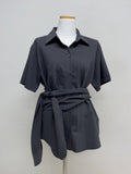 [Short sleeve ver.] Purette Wrap Loose Fit Shirt