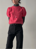 Hime Puff Crop Knit