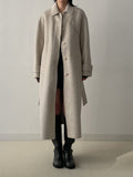[handmade/wool90%] Mohair Hidden Robe Handmade Long Coat
