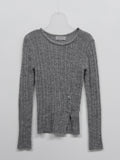 Bella Wool Slit Knit T-Shirt