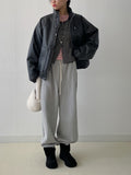 [Quilting/unisex] Deep Leather Overfit Blouson