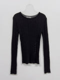 Bella Wool Slit Knit T-Shirt