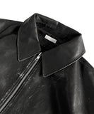 Berlin Crack Washing Leather Jacket