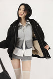 Ted color matching zip-up