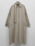 [handmade/wool90%] Mohair Hidden Robe Handmade Long Coat