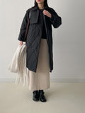 Teddy banding H-line long skirt