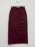 58 Strap Cargo Maxi Long Skirt