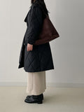 Teddy banding H-line long skirt