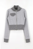Ted color matching zip-up
