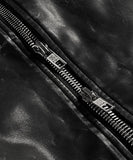 Berlin Crack Washing Leather Jacket