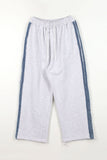 Side denim track pants