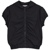 Purfen shirring zip-up jacket