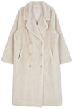 Harmo belted shearling long coat