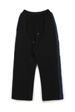 Side denim track pants