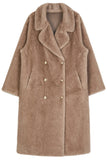 Harmo belted shearling long coat