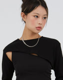 Half and half chain necklace