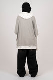 Diela Layered Hood Long Sleeve T-Shirt