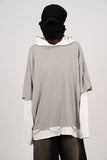 Diela Layered Hood Long Sleeve T-Shirt