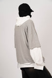 Diela Layered Hood Long Sleeve T-Shirt