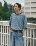 [AG] Multi Striped Half Tee