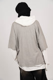 Diela Layered Hood Long Sleeve T-Shirt