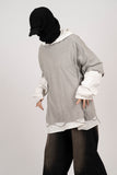Diela Layered Hood Long Sleeve T-Shirt