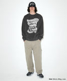 GRUNGE SLOGAN PIGMENT SWEATSHIRT