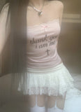 Thankstoo Lace Tube Top