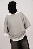 Diela Layered Hood Long Sleeve T-Shirt