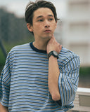 [AG] Multi Striped Half Tee