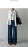 Torre Stripe See-Through Loose Fit Shirt