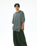 [AG] Multi Striped Half Tee
