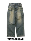 Wavelet Washed Denim Pants