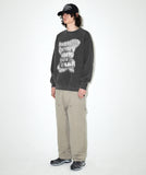 GRUNGE SLOGAN PIGMENT SWEATSHIRT