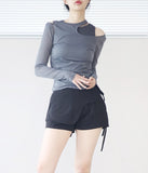 Ohi Layered Wrap Skirt Pants