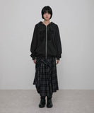 Ruffle Zip Hoodie
