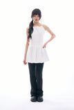 Mui pleated halter-neck one-piece