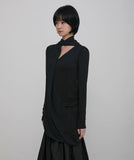 Layered Chifon Scarf Long Sleeve