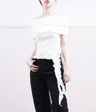 Ensyeol Off Shirring T-Shirt